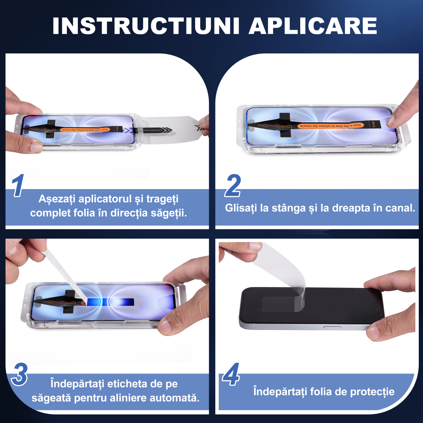 Set 2 Folii Sticla Ecran cu Kit Montare Inclus, pentru iPhone 11